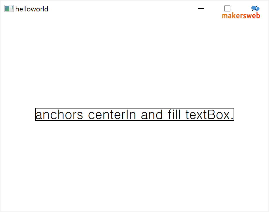 makers QML에서 앵커(anchors)로 위치 지정