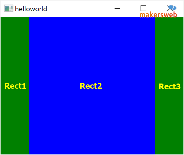 makers QML에서 앵커(anchors)로 위치 지정